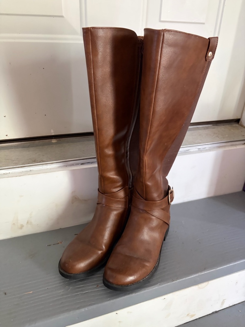 Classic Tall Riding Boots in Brown